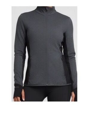 Icebreaker Merino Wool Zip Up Base Layer Sweater Size Small Grey Thumbholes